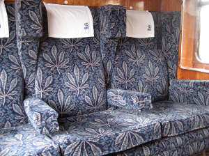 1st class compartment in coach 16012 at the Bluebell Railway