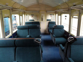 1st class saloon in coach 59510 at the Gloucestershire & Warwickshire Railway
