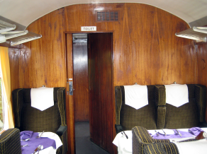 1st class saloon in coach 3067 at the Mid Hants Railway