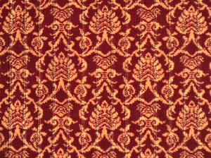 Red Snapdragon - on the roll, showing full pattern repeat