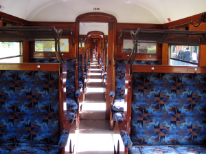 3rd class saloon in coach 1336 at the Bluebell Railway