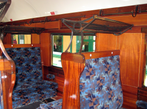 3rd class saloon in coach 1336 at the Bluebell Railway